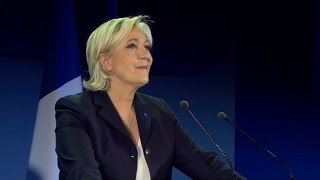 Présidentielle 2017 la déclaration de Marine Le Pen en intégralité [upl. by Atsylac]