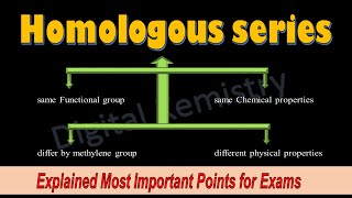 Homologous series Definition Formula Examples Characteristics  12th Class Organic Chemistry [upl. by Ykcub976]