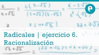 Radicales  ejercicio 6 Racionalización [upl. by Ike]