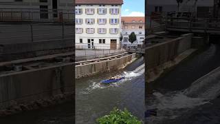 Esslingen am Neckar  Bootsrutsche mit Faltboot [upl. by Graff914]