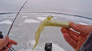 ICE FISHING Lake TROUT for the FIRST TIME [upl. by Warwick]