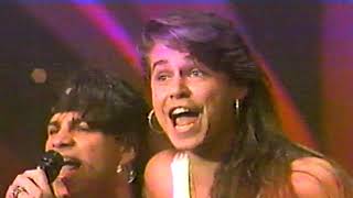 Pop music group Linear on Into the Night with Rick Dees 1990 part 1 [upl. by Iral666]