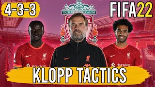 Recreate Jurgen Klopps 433 Liverpool Tactics in FIFA 22  Custom Tactics Explained [upl. by Melisa]