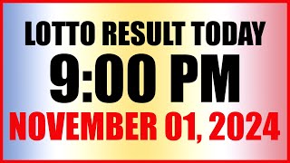 Lotto Result Today 9pm Draw November 1 2024 Swertres Ez2 Pcso [upl. by Colwin]