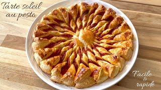 ☀️ Tarte soleil feuilletée au pesto à partager  FACILE RAPIDE pour l’apéro [upl. by Birck]