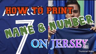 How to Print Names and Numbers on Jerseys using heat press  Heat Transfer Vinyl [upl. by Tatia]