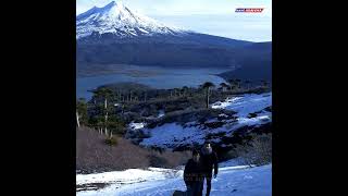 Chile 4k Video Parque Nacional Conguillio Volcán LLaima Vista Aérea Drone Temuco travel nature [upl. by Pfosi]