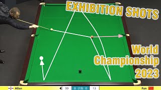 10 Minutes of Exhibition Shots Snooker World Championship 2023 [upl. by Auqinal251]