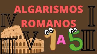 NÚMEROS ROMANOS DO 1 AO 5  ALGARISMOS ROMANOS DO 1 ATÉ 5  NÚMEROS ROMANOS DEL 1 AL [upl. by Hannala]