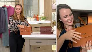 Dooney amp Bourke Saffiano Leather Flap Crossbody Bag on QVC [upl. by Ydda702]