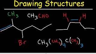 Organic Chemistry Drawing Structures  Bond Line Skeletal and Condensed Structural Formulas [upl. by Nohtan298]