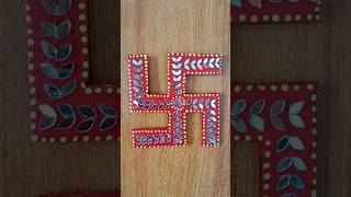 Diwali decor idea Swastik design shortstredingyoutubeshortsshortvideoviralvideoshort [upl. by Saddler413]