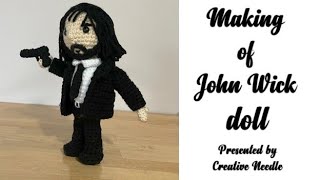 Making of John Wick amigurumi [upl. by Boy]