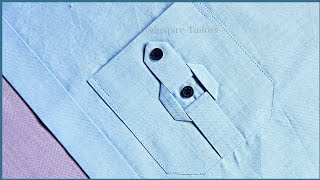 designer pocket stitching  latest designer shirt pocket stitching [upl. by Atinihs219]