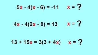 Algebra  Solving Linear Equations With One Variable  2 of 6 [upl. by Welby]