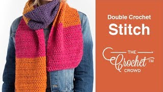 BEGINNER Double Crochet Stitch DC [upl. by Arrat]