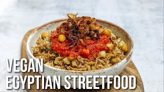 The BEST Koshari in the world  Egyptian Vegan Street Food [upl. by Eenerb]