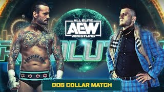 CM Punk Vs MJF  Dog Collar Match  AEW Revolution 2022  Highlights [upl. by Cornelie]