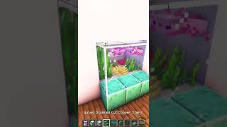 Axolotl Aquarium in Minecraft minecraft [upl. by Goetz]