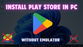 How to install Play Store in PC or Laptop ✔️Windows Subsystem For Android [upl. by Anitsua]