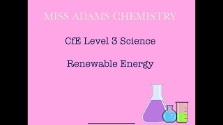 Science  Renewable Energy [upl. by Kynan]