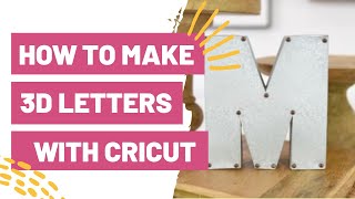 How To Make 3D Letters With Your Cricut  Hacks To Make Paper Letters Look Amazing [upl. by Yrolg]