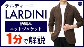 【24年春夏新作】LARDINI 柄編みニットジャケット 1分で分かる ポイント解説！ [upl. by Janela]