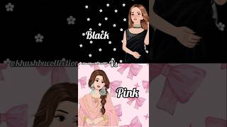 Black 🆚 pink trending fashion heels youtubeshorts gown dress nails [upl. by Perreault]