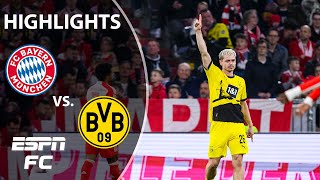 Bayern Munich vs Borussia Dortmund  Bundesliga Highlights  ESPN FC [upl. by Nairrod991]