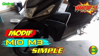 Cara Pasang Skotlet Hitam Doff di Motor Yamaha Mio M3 [upl. by Yllil]