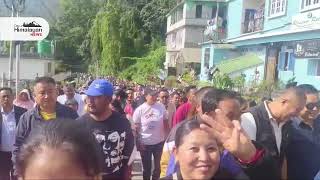 Aditya Golay Receives Grand Welcome in Soreng Before Filing Nomination [upl. by Bal308]