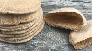 How To Make Homemade Whole Wheat Pita Bread  Healthy Pita Bread Recipe [upl. by Ycats]