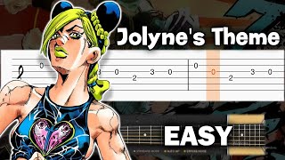 Jolynes Theme  JoJos Bizarre Adventure  Guitar tutorial TAB [upl. by Lesya]