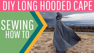 How To Make A Long Hooded Cape Free Pattern [upl. by Mloc]