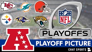 NFL Playoff Picture AFC Clinching Scenarios Wild Card Race And Standings Entering Week 13 Of 2023 [upl. by Yentruok983]