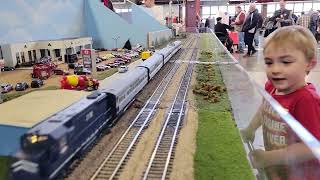 2024 Springfield IL Train Show w a 91 Car Model Train [upl. by Hershell]