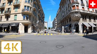 EauxVives in Geneva Switzerland  Summer 2021【4K】Canton de Genève Suisse [upl. by Bartko]