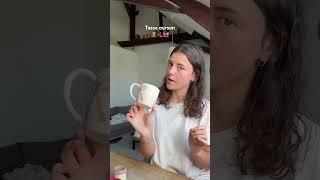 Tasse ourson 🧸🎀 ceramique pottery ceramic ceramicmug clay ceramicdecor diy mug [upl. by Xxam48]