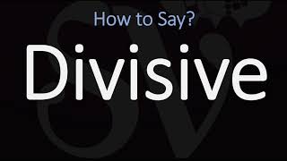 How to Pronounce Divisive CORRECTLY Meaning amp Pronunciation [upl. by Ruelu]