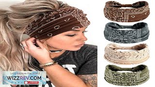 4pcsPack Vintage Paisley Pattern Headbands For Girls Women Colorful Headwraps Sports Review [upl. by Efi]