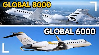 Inside Bombardier Global 6000 VS Bombardier Global 8000 Private Jets Full Comparison [upl. by Stasny]