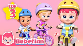 TOP3 Nursery Rhymes 🌞 Good Morning 🦈 Baby Shark 🚲 Lets Ride a Bike  Bebefinn Songs for Kids [upl. by Erdna432]