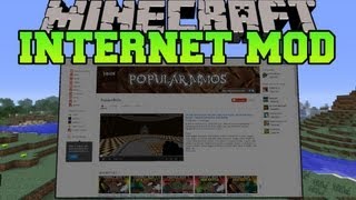 Minecraft  INTERNET IN MINECRAFT Search the internet in game Web Displays Mod Showcase [upl. by Aibsel]