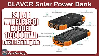 BLAVOR Solar Power Bank  Features Specs and Review [upl. by Merrie]