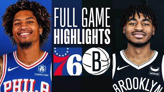 76ERS at NETS  NBA PRESEASON FULL GAME HIGHLIGHTS  October 16 2023 [upl. by Ddart]