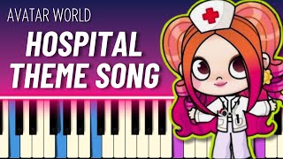 Hospital Theme Song EASY PIANO TUTORIAL  Avatar World [upl. by Eelarak664]