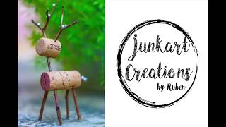 DIY Winecork Crafts  Christmas Reindeer [upl. by Aicirtap]