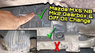 Easy Mazda MX5 NB Gearbox amp Diff Oil Change incl Underbody Brace Removal [upl. by Eachelle]