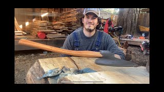 Steambending a handle for an 1800s Broad Axe [upl. by Lyckman]