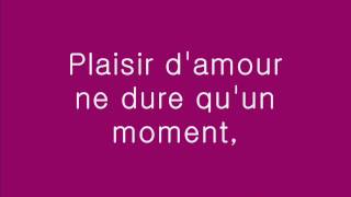 Plaisir Damour  Nana Mouskouri가사 歌詞 Lyrics [upl. by Crescint810]